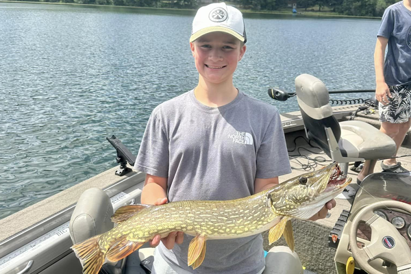 Northern Pike caught by Sleeping Fawn Resort guest near a Park Rapids Minnesota Hotel with great fishing