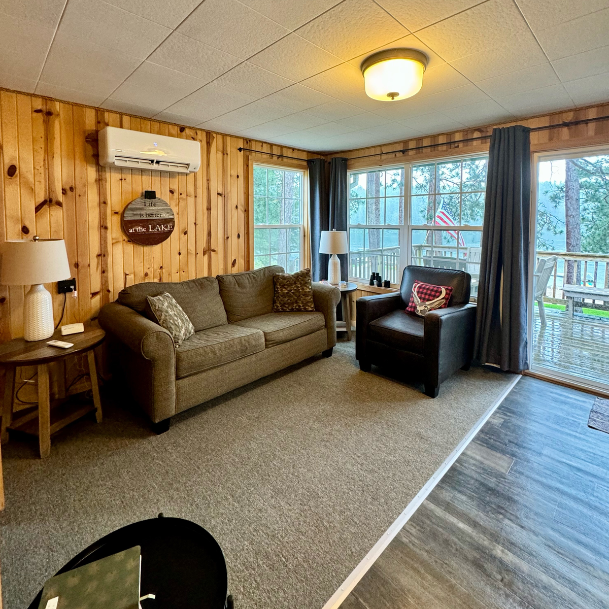 Cabin 3 Living Area - Sleeping Fawn Resort and Campground